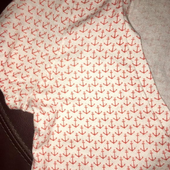 J. Crew Anchor Print Short Sleeved Cardigan Medium - Picture 4 of 7